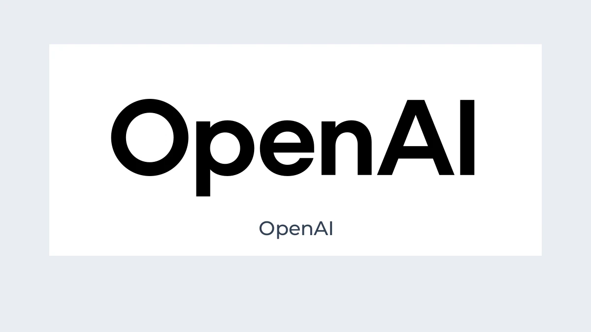 Editorial composition with names and marks from the official websites of OpenAI